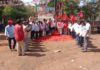 ప్రపంచ కార్మిక దినోత్సవం సందర్భంగా జండా ఆవిష్కరణ.పాల్గొన్న సీపీఎం జిల్లా నాయకులు.